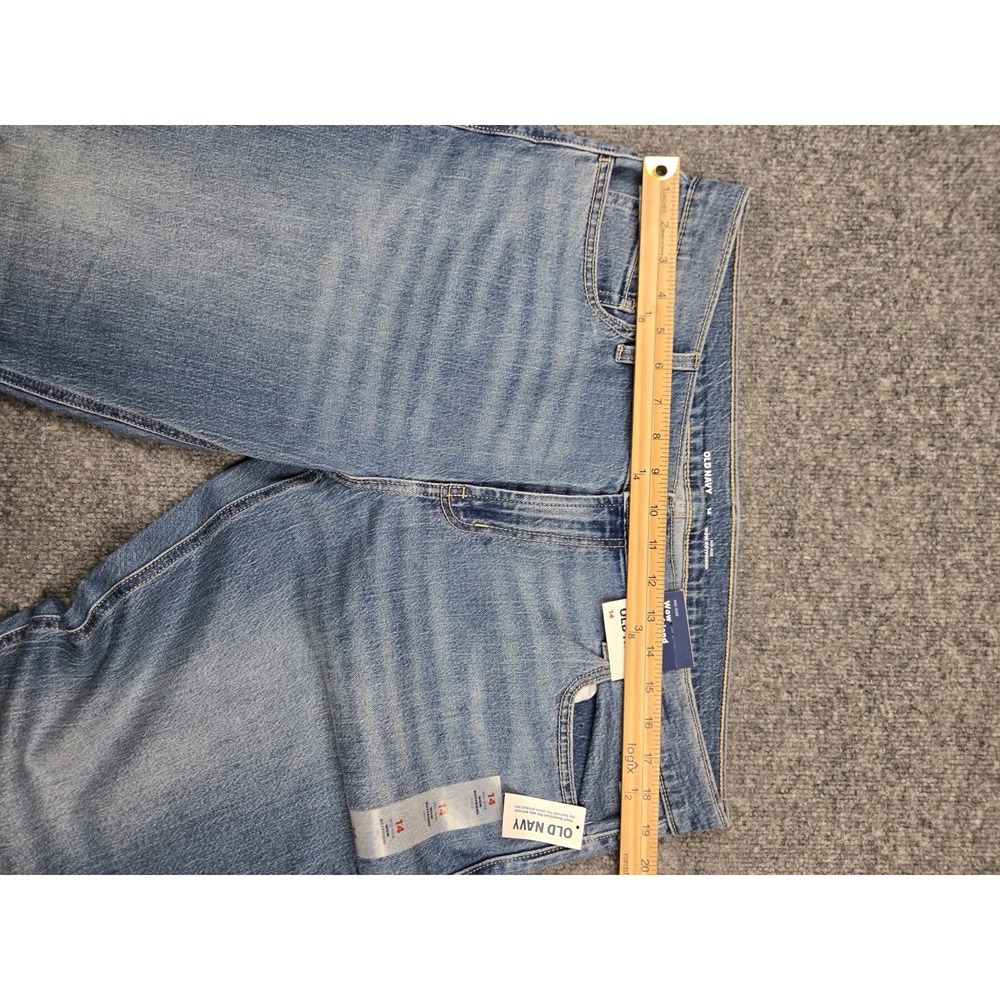 Old Navy Womens 14 Blue Denim Rolled Mid-Rise Wow Boyfriend Ankle Jeans NWT#1109 - Picture 6 of 10
